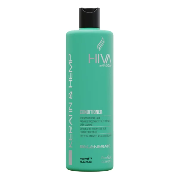 Hiva Hemp Keratin Conditioner 400ml μαλακτική κρέμα με έλαιο κάνναβης και κερατίνη