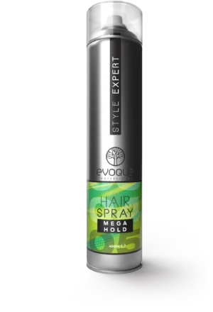 Evoque Hair Spray Mega Hold No5 500ml επαγγελματική λακ για μέγιστη σταθεροποίηση